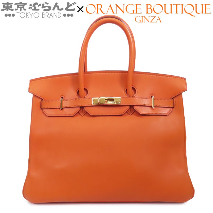 HERMES（エルメス） バーキン 35 □A刻印 オレンジ ゴールド金具