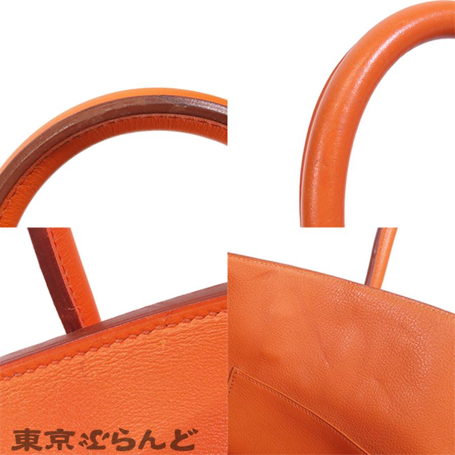 HERMES（エルメス） バーキン 35 □A刻印 オレンジ ゴールド金具
