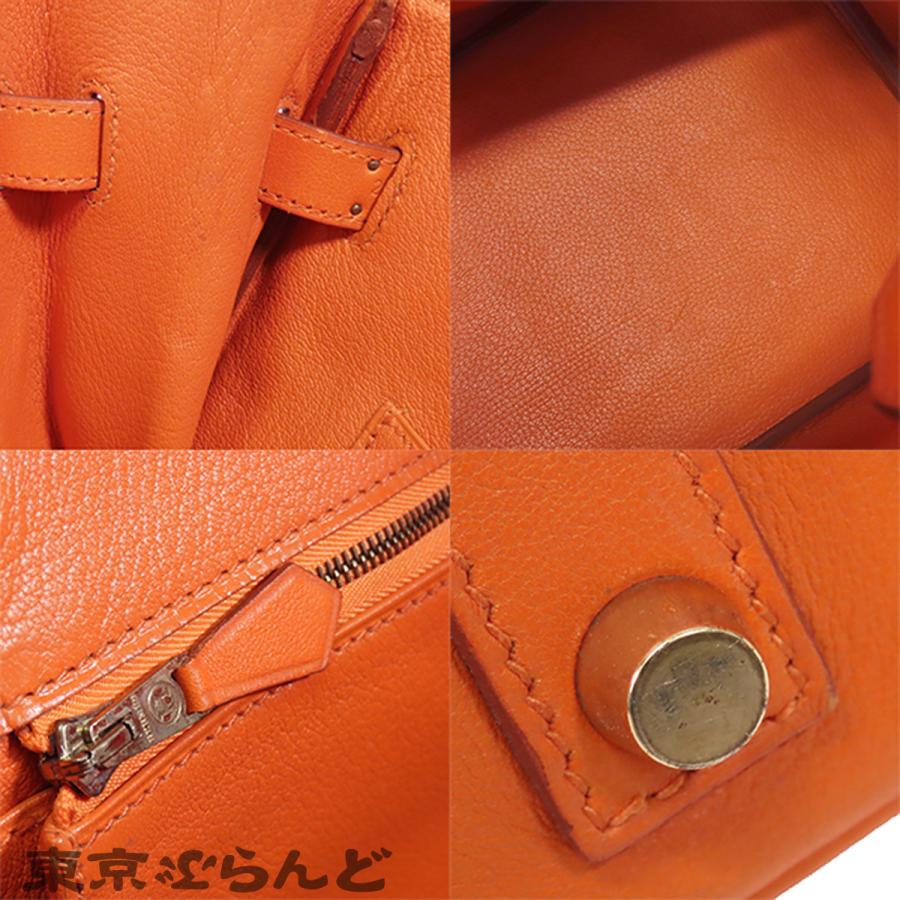 HERMES（エルメス） バーキン 35 □A刻印 オレンジ ゴールド金具