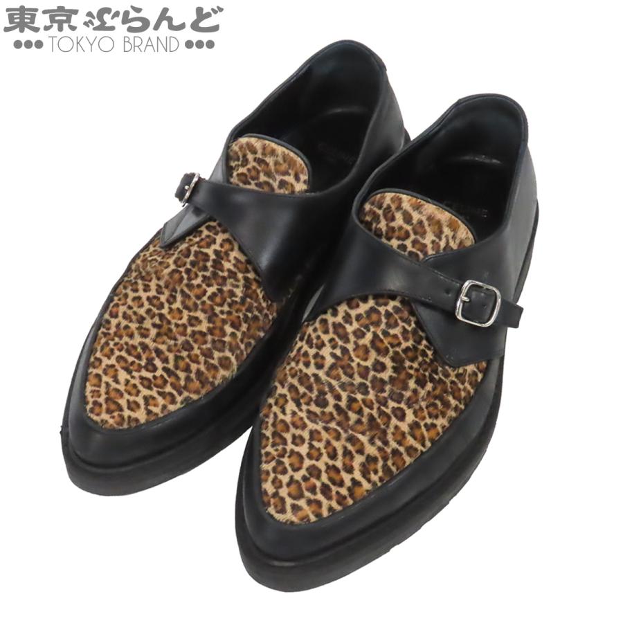 CELINE（セリーヌ） クリーパーシューズ ブラック レザー ハラコ