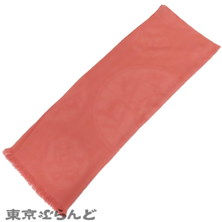 HERMES（エルメス） ニューリブリス ストール ROSE GLOSS コーラル
