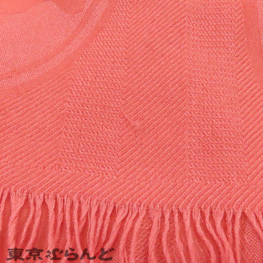 HERMES（エルメス） ニューリブリス ストール ROSE GLOSS コーラル