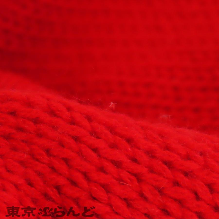 ディオール Dior J'ADIOR 8 Vネック ニット レッドxブラック カシミヤ