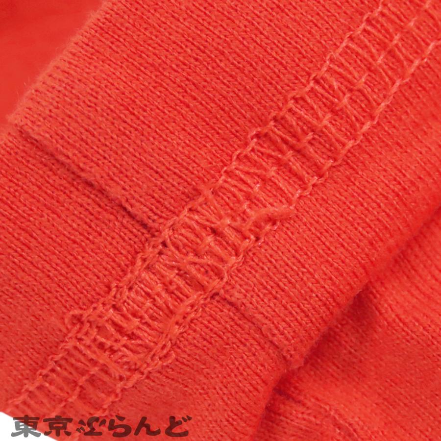 HERMES（エルメス） HERMES Tシャツ レッド コットン Hロゴ 刺繍 半袖 