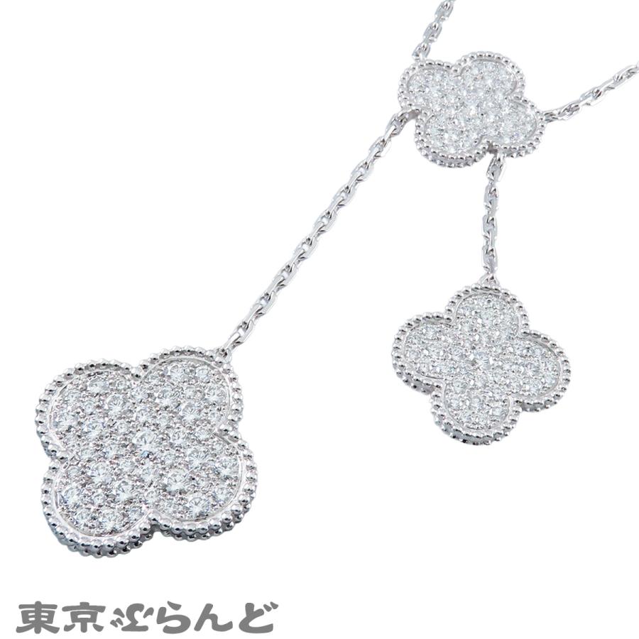 ヴァンクリーフ＆アーペル マジックアルハンブラネックレス VCARN9MP00 ゴールド K18WG ダイヤモンド 6モチーフ 6.17ct レディース メーカー仕上済 101858333の画像