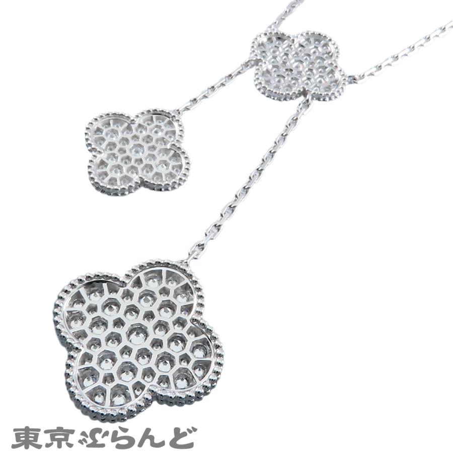 ヴァンクリーフ＆アーペル マジックアルハンブラネックレス VCARN9MP00 ゴールド K18WG ダイヤモンド 6モチーフ 6.17ct レディース メーカー仕上済 101858333の画像