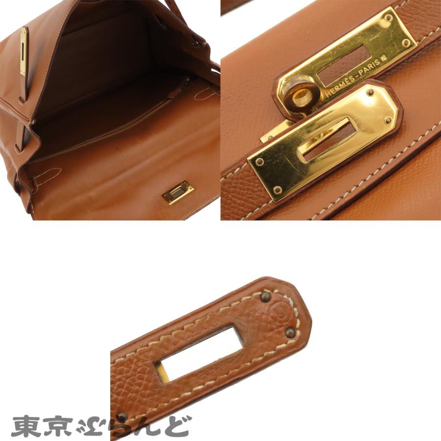 エルメス HERMES ケリー 35 〇U刻印 ゴールド ゴールド金具 クシュベル 内縫 2wayハンドバッグ ショルダーバッグ レディース ヴィンテージ 101858406の画像