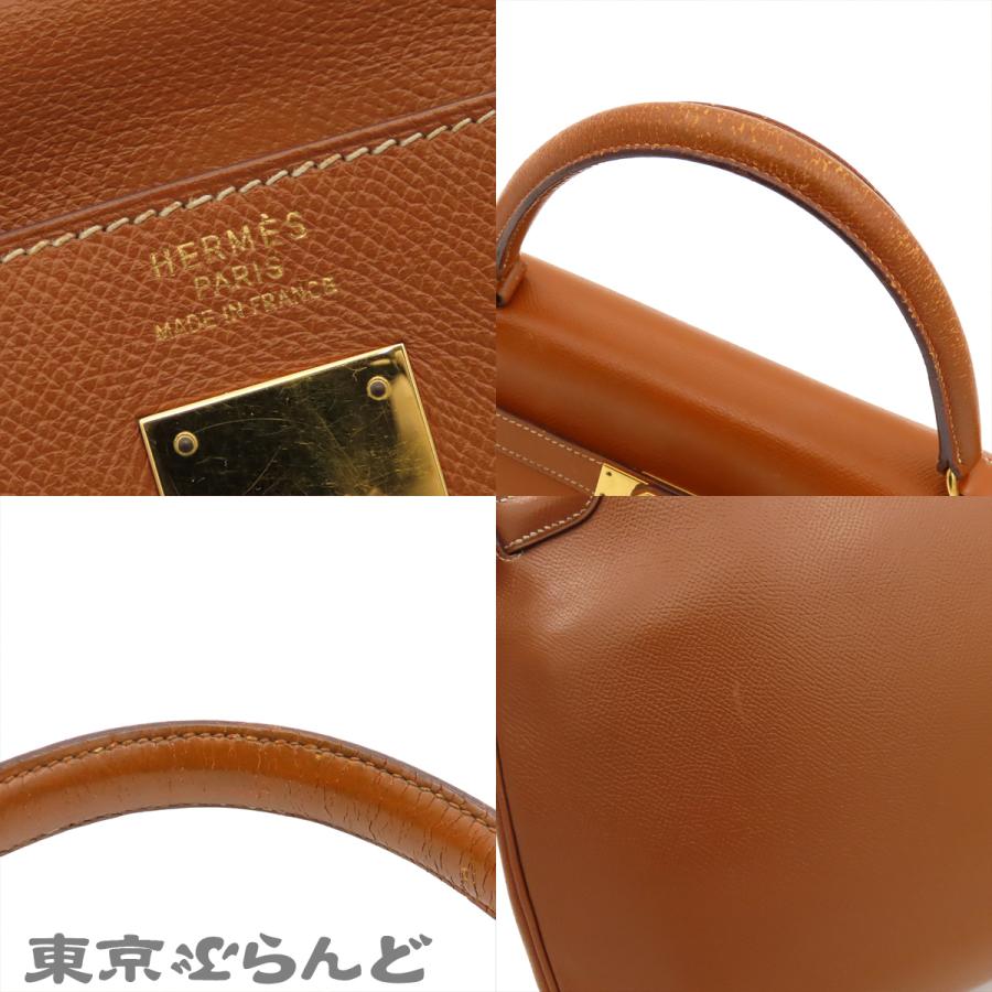 エルメス HERMES ケリー 35 〇U刻印 ゴールド ゴールド金具 クシュベル 内縫 2wayハンドバッグ ショルダーバッグ レディース ヴィンテージ 101858406の画像