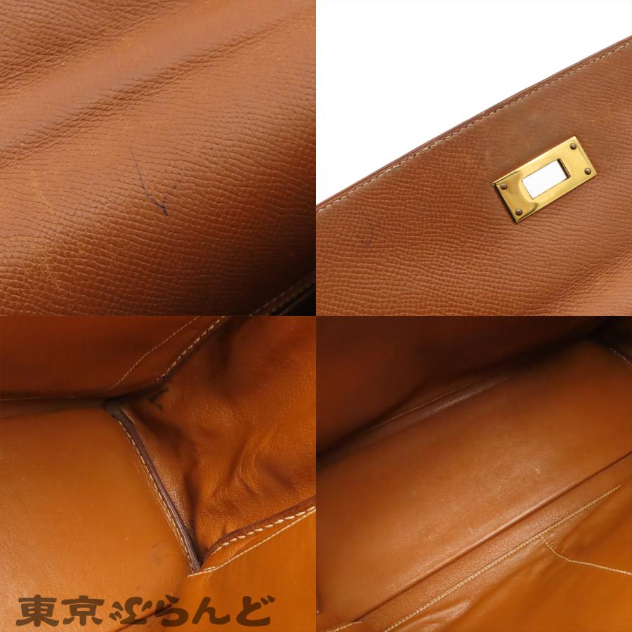 エルメス HERMES ケリー 35 〇U刻印 ゴールド ゴールド金具 クシュベル 内縫 2wayハンドバッグ ショルダーバッグ レディース ヴィンテージ 101858406の画像