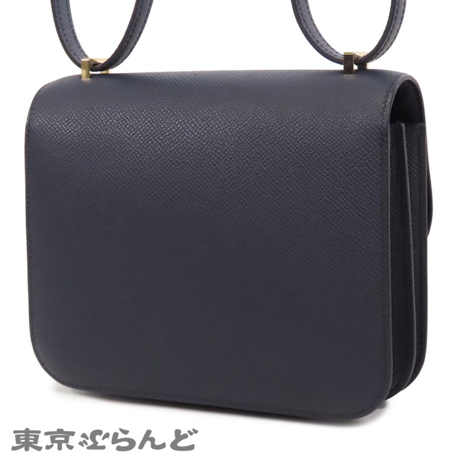 エルメス HERMES コンスタンス3ミニミロワール B刻 グラファイト ゴールド金具 エプソン レディース ショルダーバッグ HERMES（エルメス） コンスタンス 3 ミニ ミロワール B刻印 ブルー