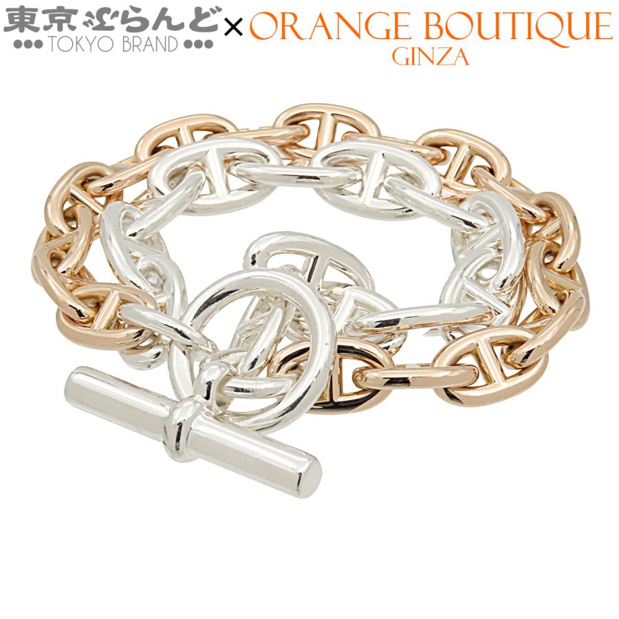HERMES（エルメス） シェーヌダンクル ダブルブレスレット ピンク