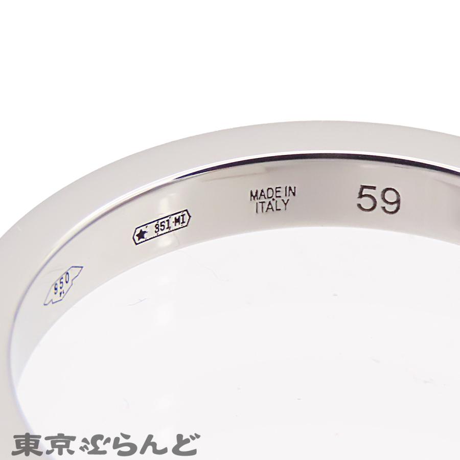 BVLGARI（ブルガリ） リング Pt950 ダブルロゴ 18.5号相当 354974 箱