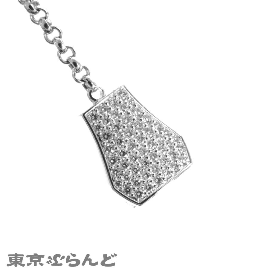 エルメス HERMES ケリー クロシェット PM ホワイトゴールド K18WG ダイヤモンド 0.53ct 104石 ネックレス レディース 仕上済 101858966