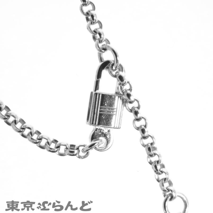 エルメス HERMES ケリー クロシェット PM ホワイトゴールド K18WG ダイヤモンド 0.53ct 104石 ネックレス レディース 仕上済 101858966