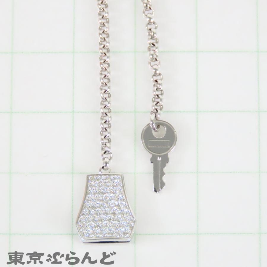 エルメス HERMES ケリー クロシェット PM ホワイトゴールド K18WG ダイヤモンド 0.53ct 104石 ネックレス レディース 仕上済 101858966