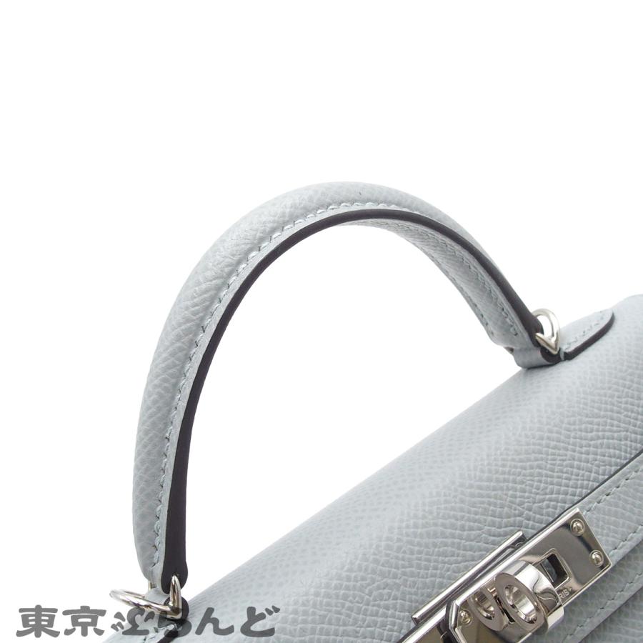 HERMES（エルメス） ミニケリー 2 W刻印 ブルーグラシエ シルバー金具
