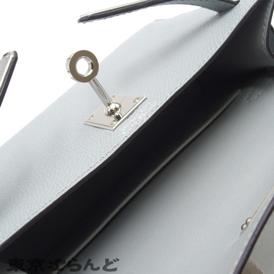 HERMES（エルメス） ミニケリー 2 W刻印 ブルーグラシエ シルバー金具