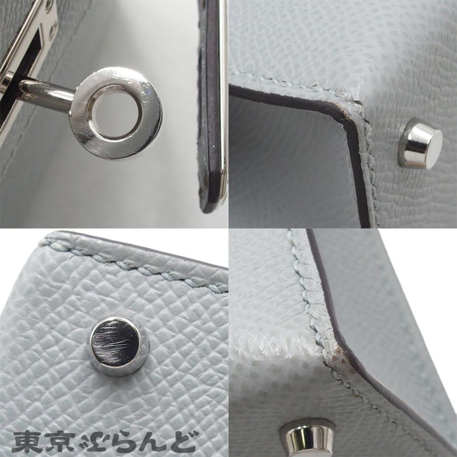 HERMES（エルメス） ミニケリー 2 W刻印 ブルーグラシエ シルバー金具