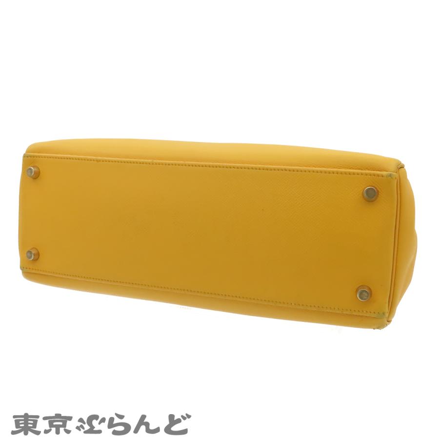 エルメス HERMES ケリー 32 □D刻印 ジョーヌ ゴールド金具 クシュベル 内縫 2WAYバッグ ハンドバッグ レディース 101859023の画像