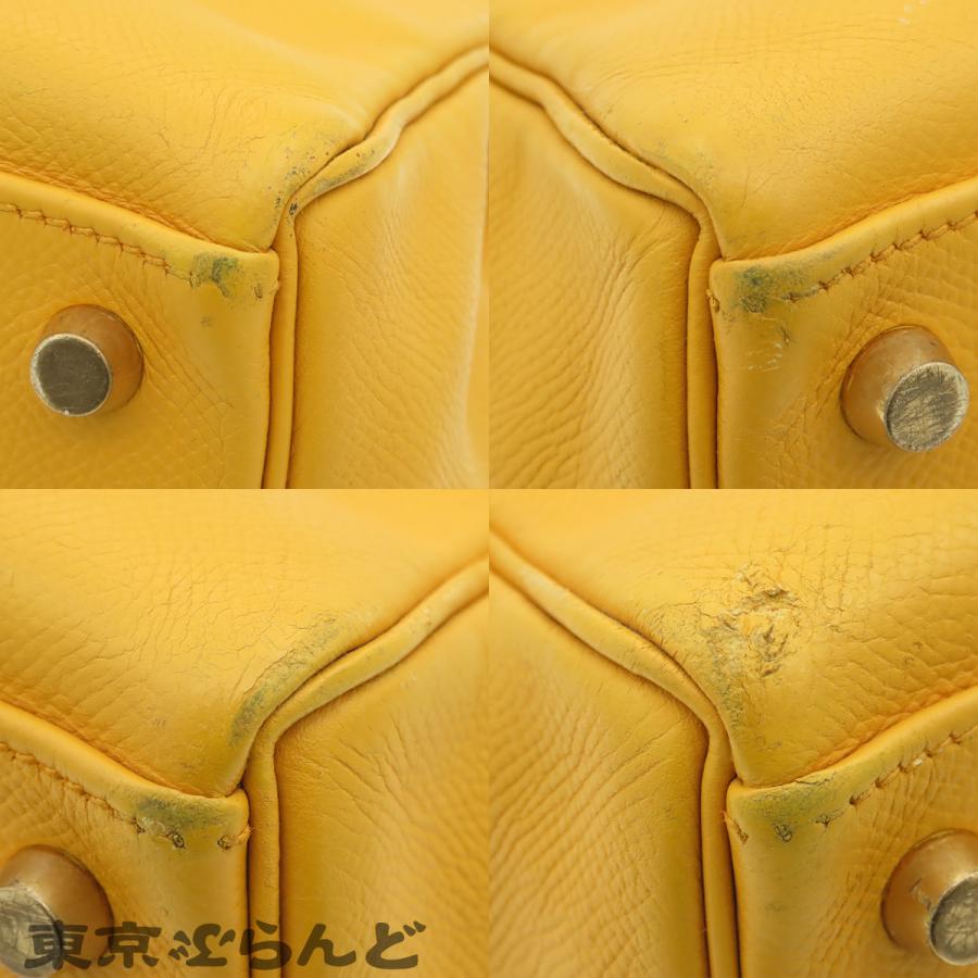 エルメス HERMES ケリー 32 □D刻印 ジョーヌ ゴールド金具 クシュベル 内縫 2WAYバッグ ハンドバッグ レディース 101859023の画像