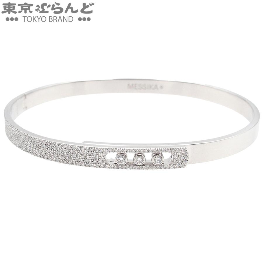 Messika メシカ ブレスレット 中古(未使用) メシカ Messika ムーヴ ノア シズレ セミパヴェ バングル Lサイズ 10093-WG-L ホワイトゴールド ダイヤモンド K18WG ブレスレット レディース 仕上済 101859362