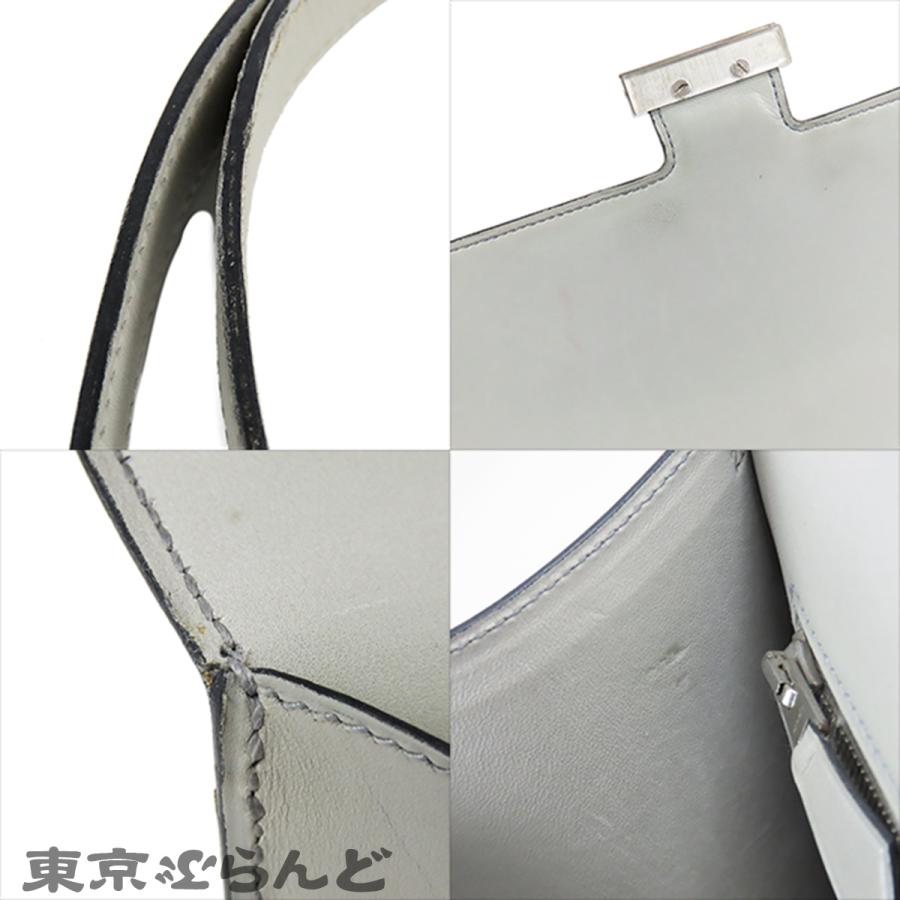 エルメス HERMES コンスタンス □B刻印 グレー シルバー金具 ボックスカーフ ショルダーバッグ レディース 101859758の画像