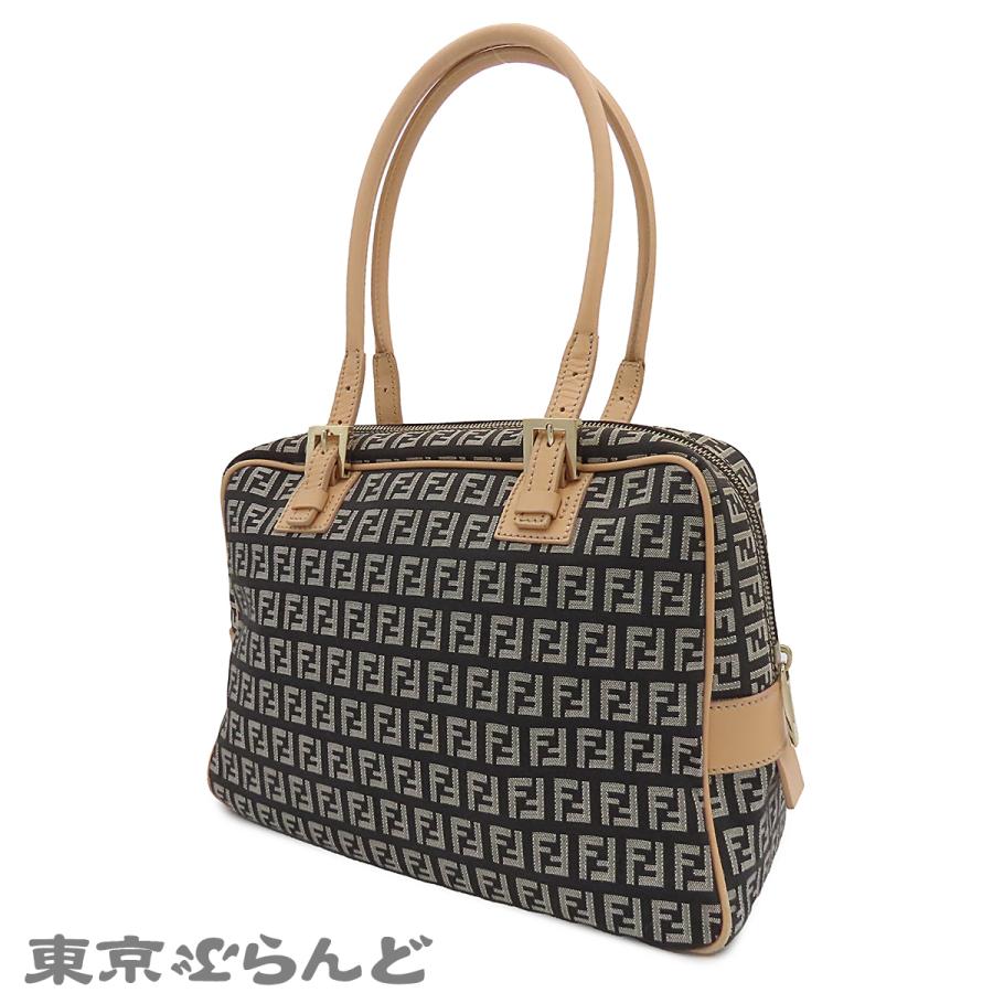 FENDI（フェンディ） ズッキーノ 8BN005 ブラックxシルバーxベージュ
