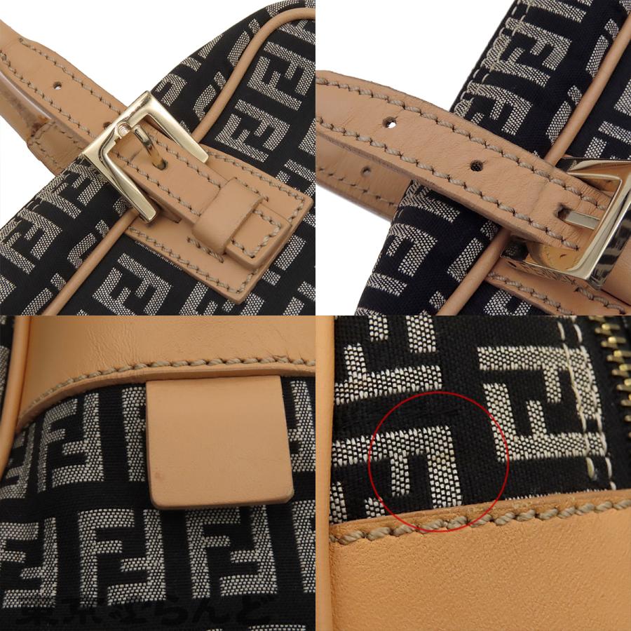 FENDI（フェンディ） ズッキーノ 8BN005 ブラックxシルバーxベージュ