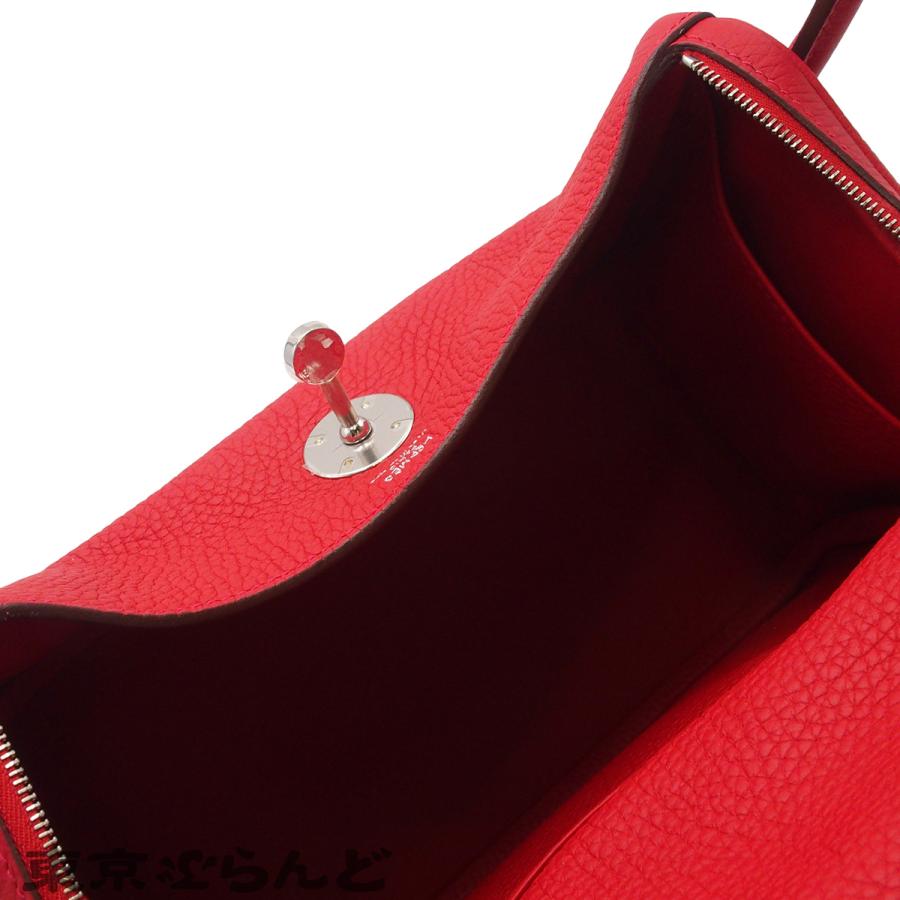 エルメス HERMES リンディ 26 A刻印 ルージュカザック シルバー金具 トリヨンクレマンス 2WAY ハンドバッグ ショルダーバッグ 2017年 レディース 101860976の画像
