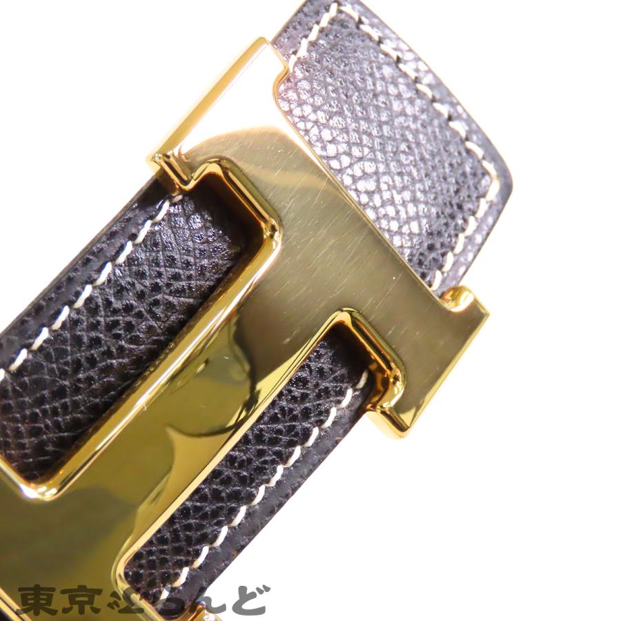 HERMES（エルメス） HERMES Hベルト コンスタンス □F刻印 ブラックx