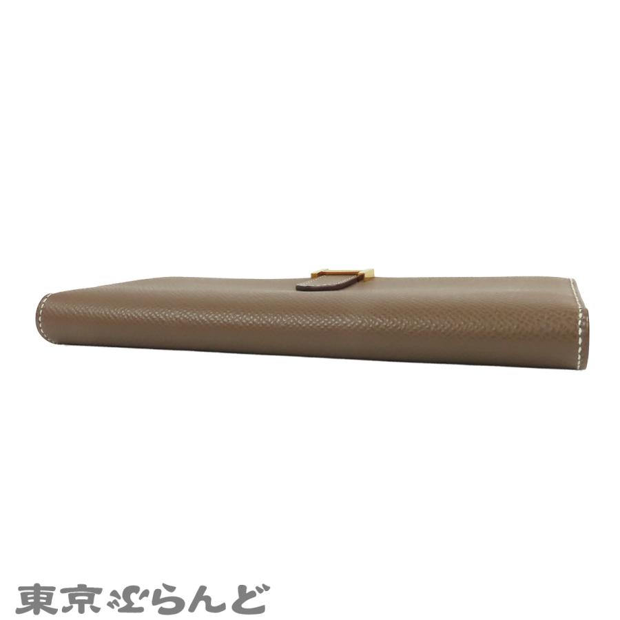 エルメス HERMES ベアンスフレ Z刻印 エトゥープ ゴールド金具 エプソン 長財布 レディース 101862767の画像