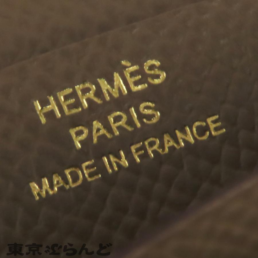 エルメス HERMES ベアンスフレ Z刻印 エトゥープ ゴールド金具 エプソン 長財布 レディース 101862767の画像