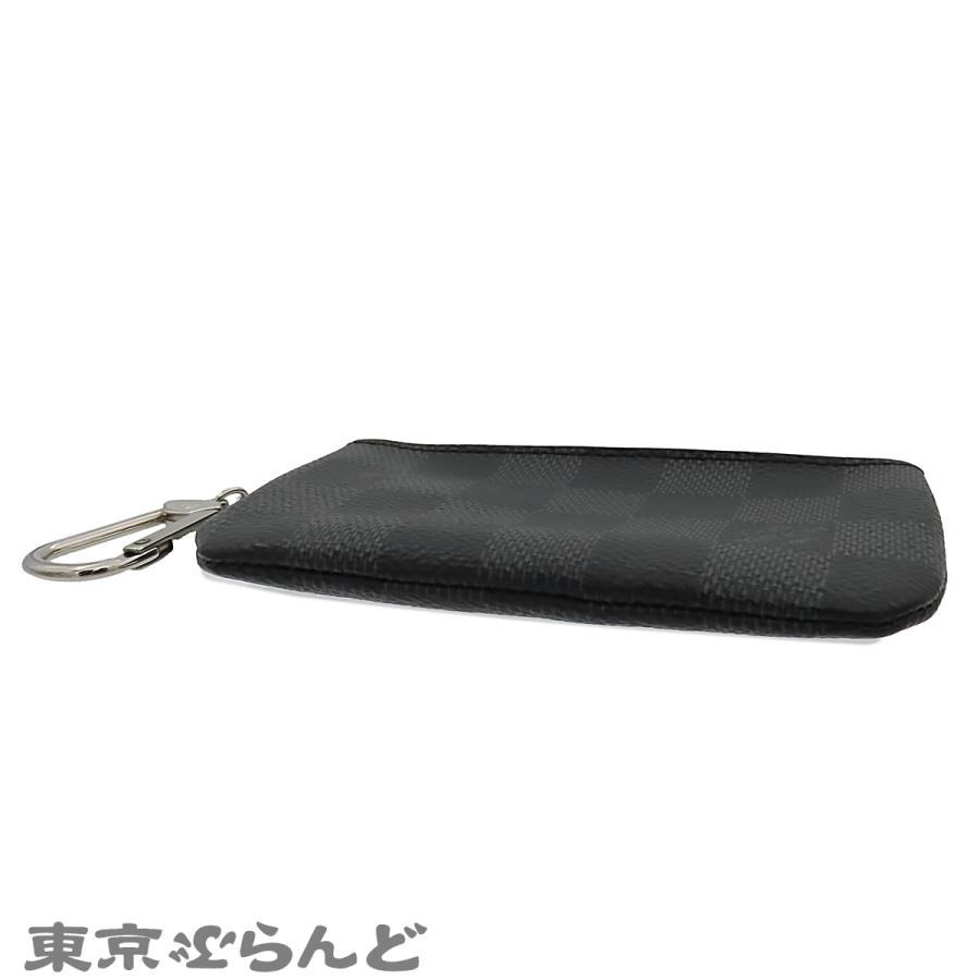 ルイヴィトン LOUIS VUITTON ダミエキャンバス コインケース キーケース ポシェット・クレ N60155 ブラック レザー 箱 ユニセックス 101863006_2