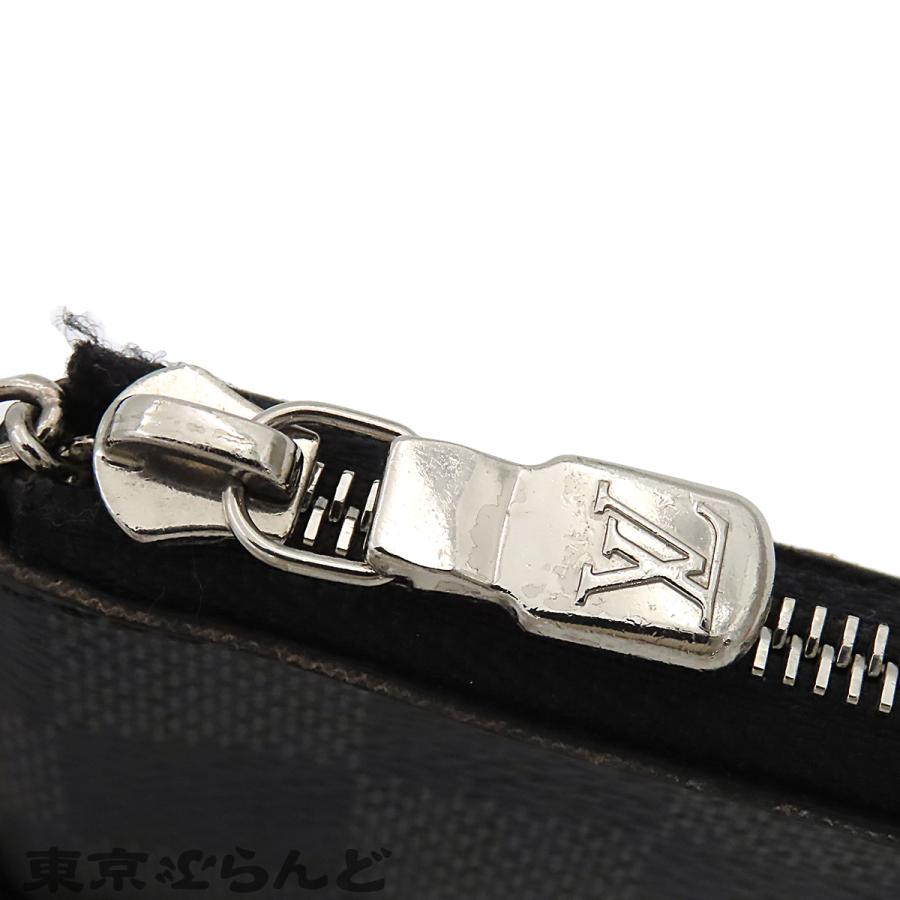 ルイヴィトン LOUIS VUITTON ダミエキャンバス コインケース キーケース ポシェット・クレ N60155 ブラック レザー 箱 ユニセックス 101863006_4