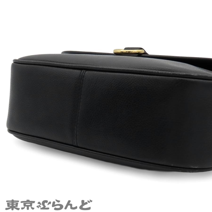BURBERRY（バーバリー） フラップ ショルダーバッグ ブラック レザー