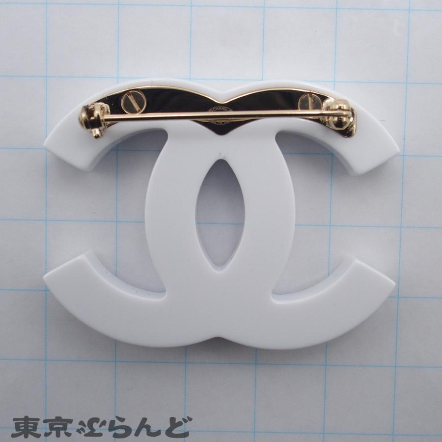 シャネル CHANEL ブローチ AB0912 ホワイト マルチカラー プラスチック ココマーク ラインストーン B19C レディース 101863160_4