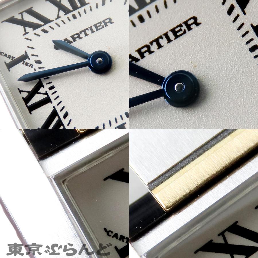 カルティエ　タンクフランセーズ コンビ　SS×YG　W51007Q4　2連コマ Cartier（カルティエ） タンクフランセーズSM W51007Q4 アイボリー SS