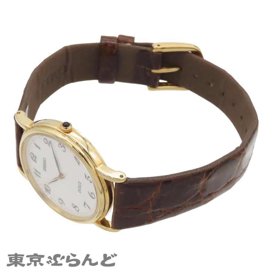 SEIKO（セイコー） ドルチェ SACM014 8J41-6060 ホワイト K18YG レザー