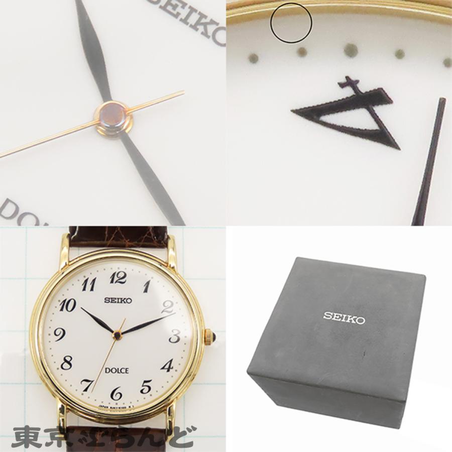 SEIKO（セイコー） ドルチェ SACM014 8J41-6060 ホワイト K18YG レザー