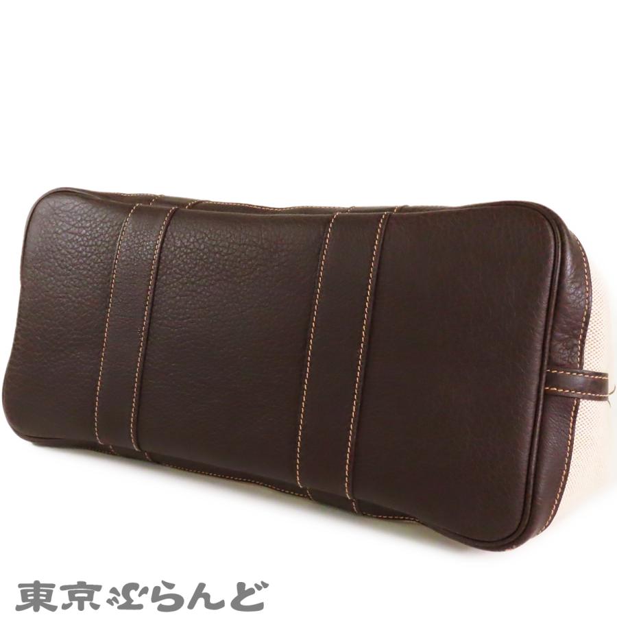 HERMES エルメス ガーデンパーティーPM トワルアッシュ　マロン HERMES（エルメス） ガーデンパーティ PM □I刻印 ナチュラルxマロン