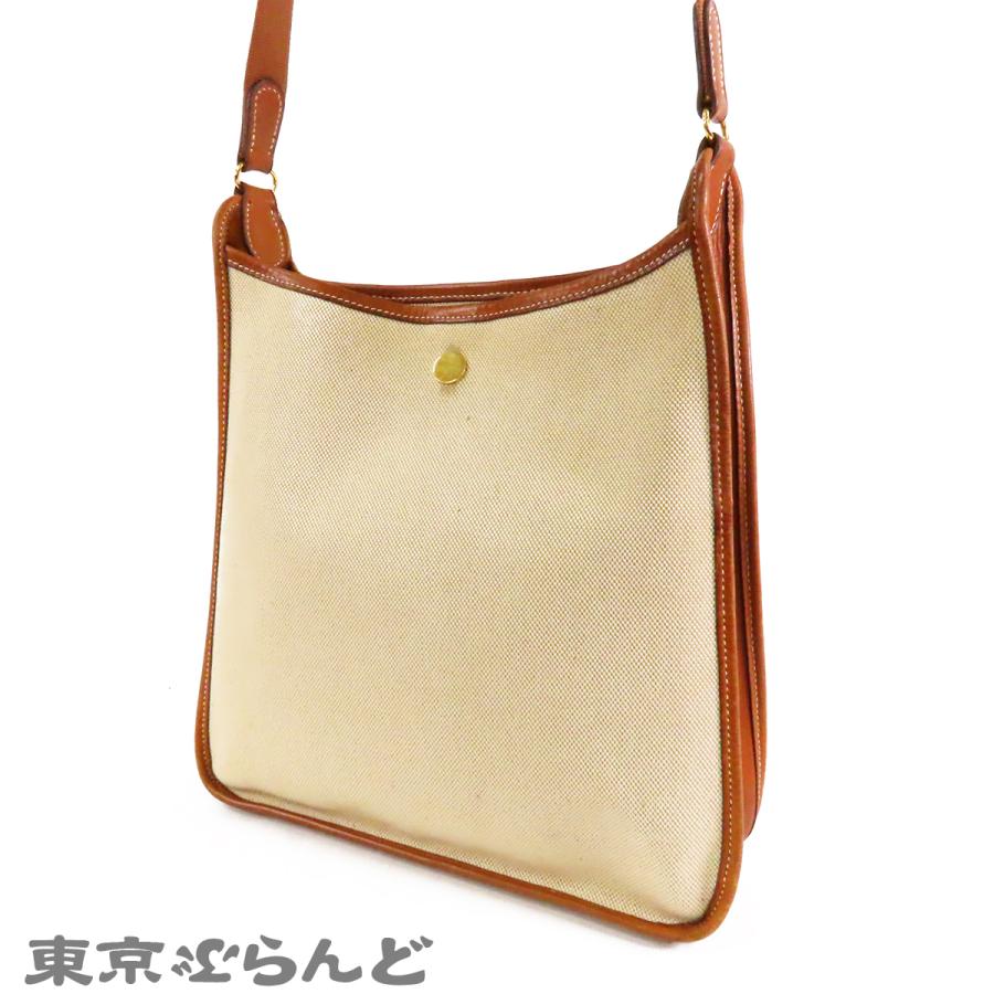 AVA20 エルメス アメダバカバドゥ ショルダーバッグ ゴールド金具 HERMES（エルメス） ヴェスパ □A刻印 ゴールドxナチュラル ゴールド