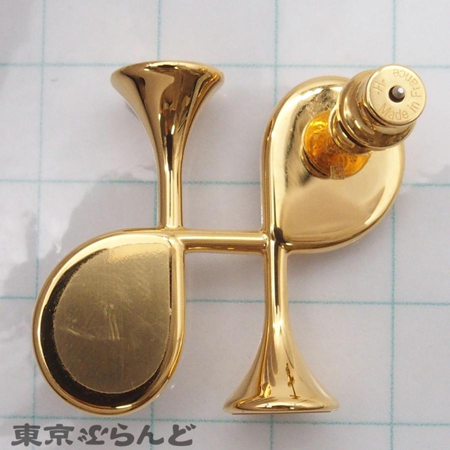 HERMES（エルメス） コルH ピアス ゴールドxブラック GP リザード