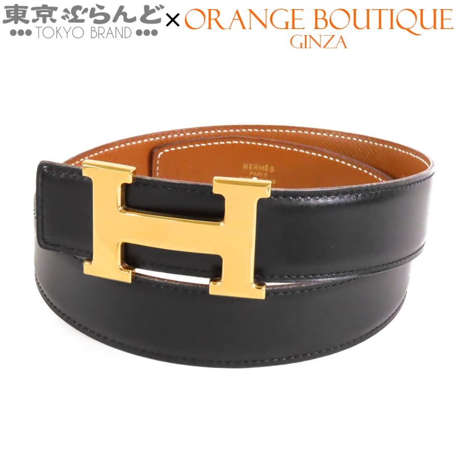 HERMES（エルメス） HERMES Hベルト コンスタンス 〇Y刻印 ブラックx