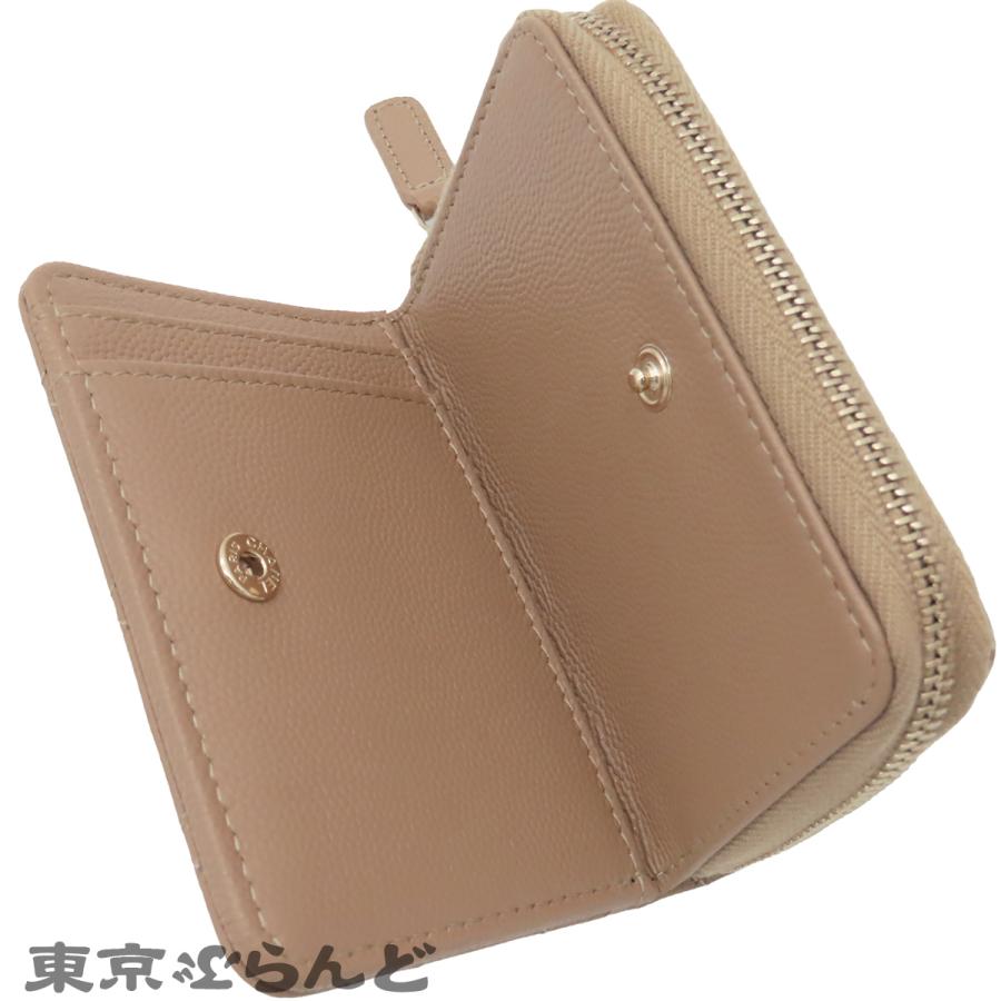 CHANEL（シャネル） コンパクトウォレット ベージュ ゴールド金具