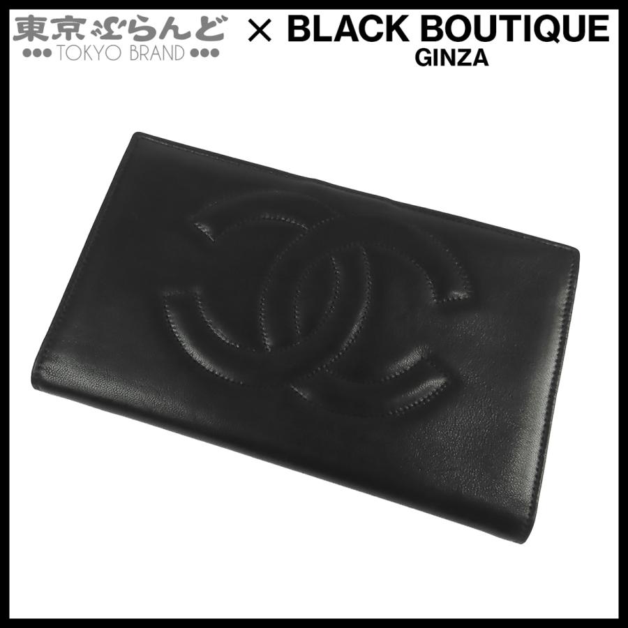 CHANEL（シャネル） 長財布 ブラック 黒 ゴールド金具 ラムスキン ココ 