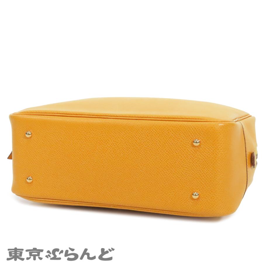 エルメス HERMES ミニプリュム 20 〇Z刻印 イエロー系 ゴールド金具 クシュベル 2WAY ハンドバッグ ショルダーバッグ レディース ヴィンテージ 101865839の画像
