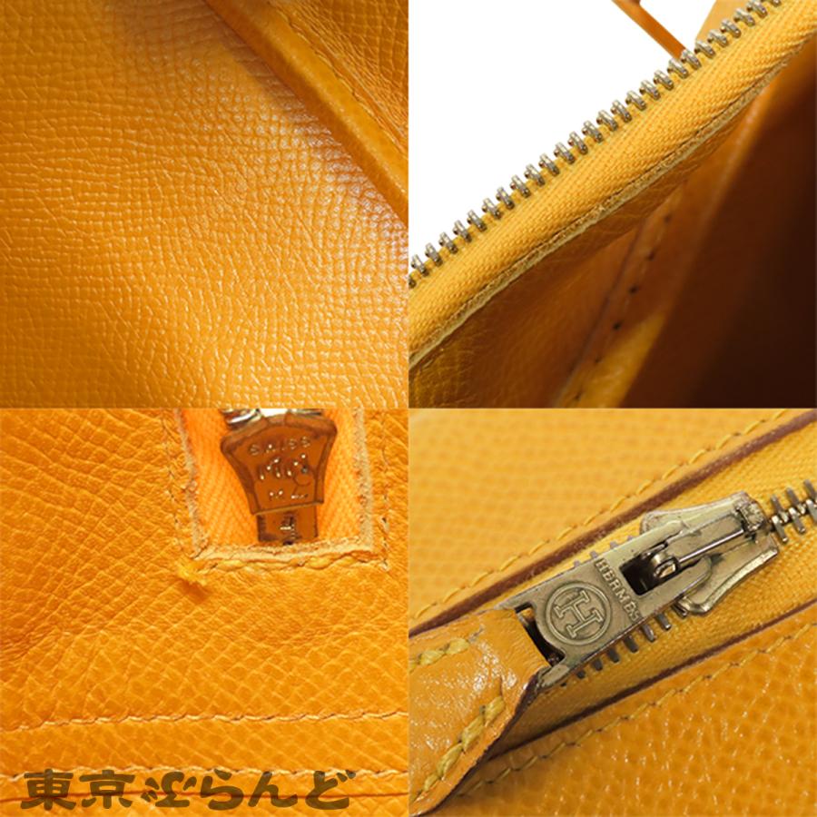 エルメス HERMES ミニプリュム 20 〇Z刻印 イエロー系 ゴールド金具 クシュベル 2WAY ハンドバッグ ショルダーバッグ レディース ヴィンテージ 101865839の画像