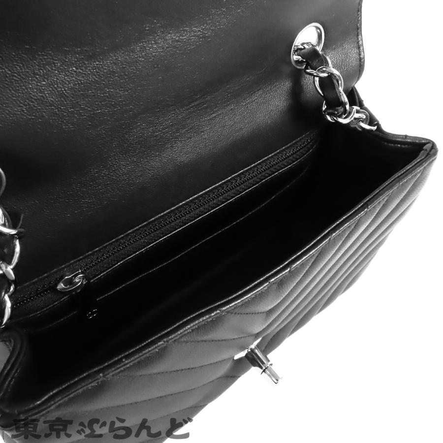 CHANEL（シャネル） CHANEL Vステッチ チェーンバッグ ブラック 黒