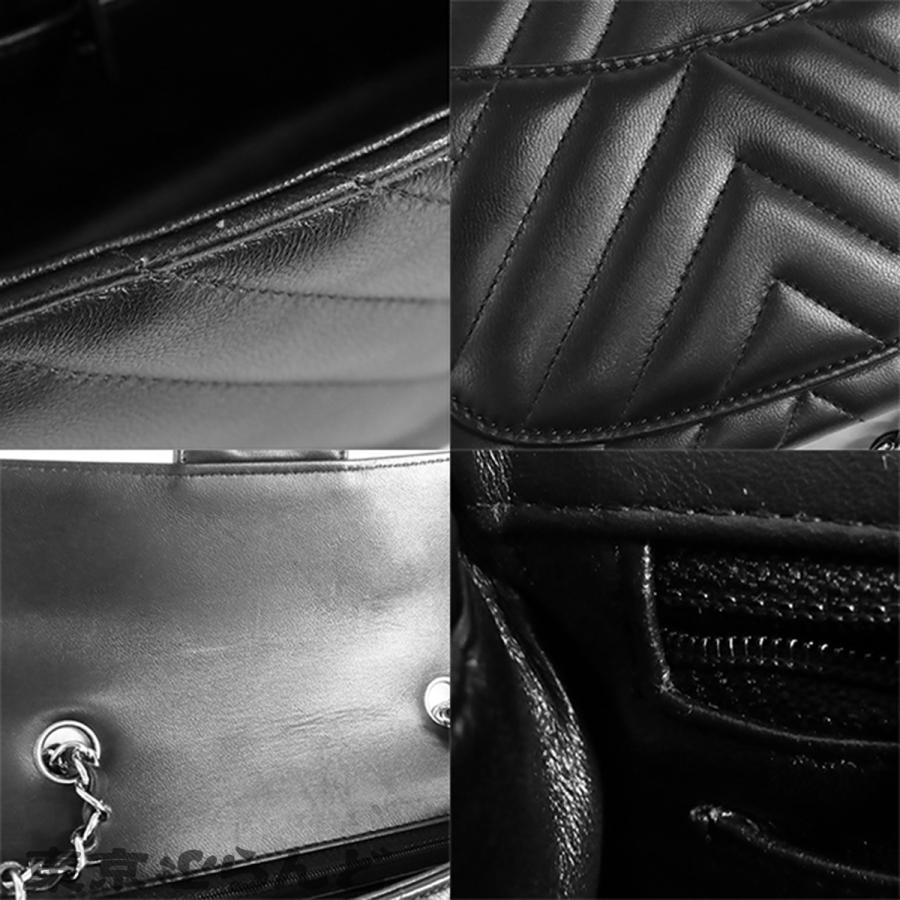 CHANEL（シャネル） CHANEL Vステッチ チェーンバッグ ブラック 黒