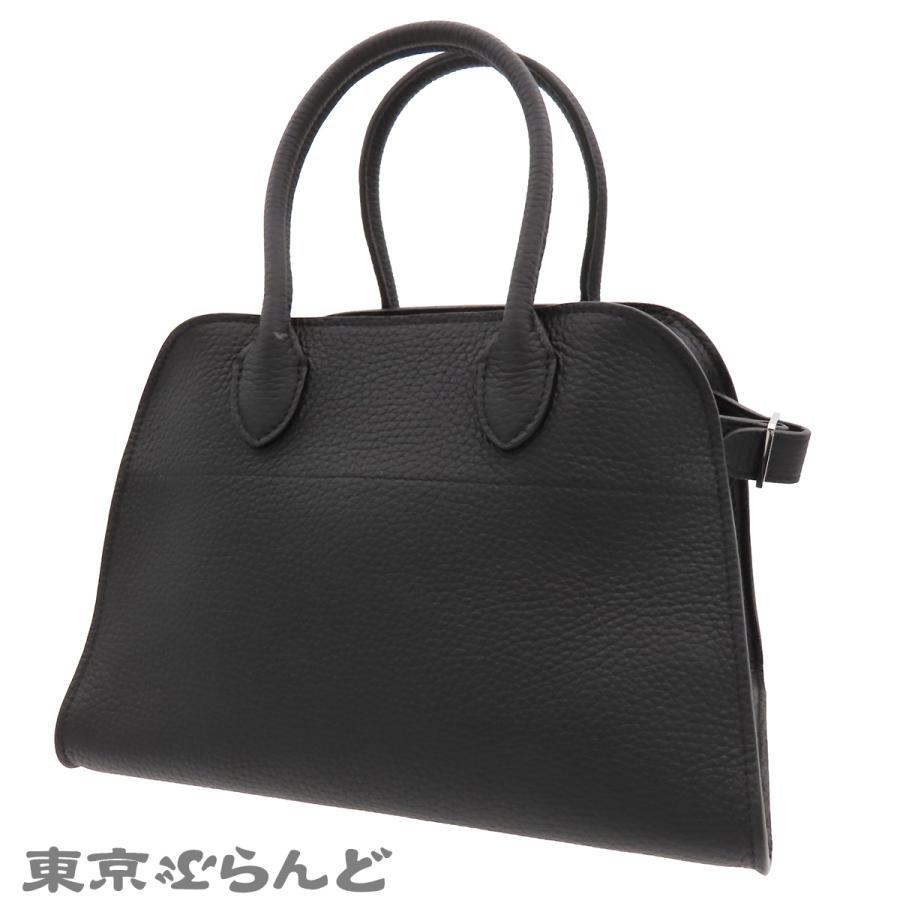 ザ・ロウ THE ROW ソフト マルゴー 10 ブラック レザー 2wayバッグ